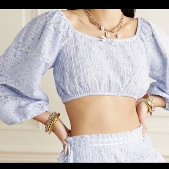 LoveShackFancy Albertina Top/Blouse Small $245 - Picture 2 of 8